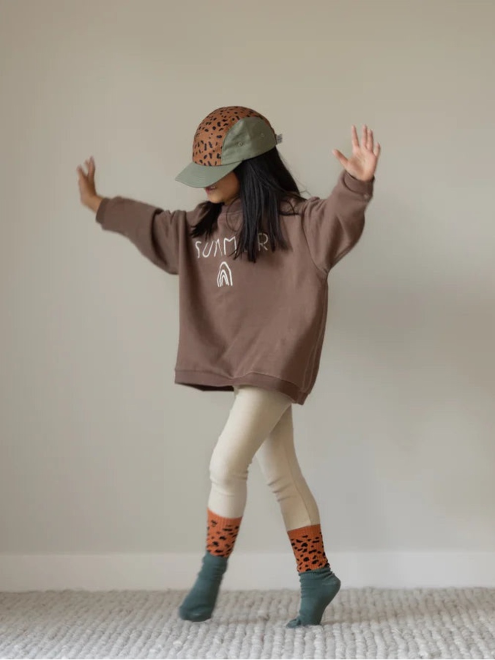Brown 'Summer' Graphic Sweatshirt - Cozy Kids Top